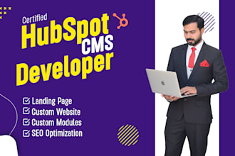 design hubspot landing page, hubspot website and setup hubspot CRM