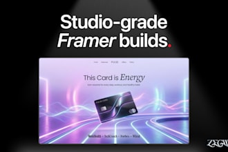 design and build a premium cinematic framer website