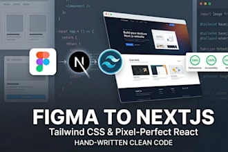 convert figma to nextjs react website with tailwind CSS pixel perfect