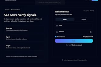 build ai powered news aggregator web app with analytics dashboard