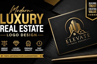design luxury real estate logo for realtor and property business