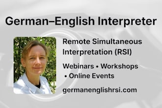 provide german english zoom simultaneous interpretation