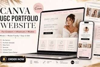 design a professional ugc portfolio or media kit in canva