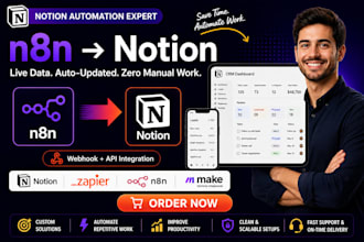 build an n8n to notion automated dashboard with live data integration