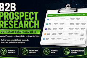 prospect research for b2b lead generation outreach