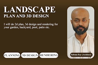 design garden backyard outdoor pool 2d layout 3d rendering landscape architect
