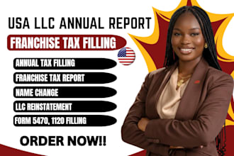 file delaware franchise tax, wyoming llc annual report, or any US state filling