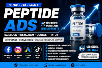 fix peptide ads issues run peptide facebook google tiktok ads marketing