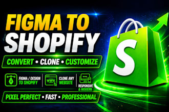 convert figma to shopify or clone any website professionally
