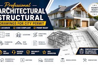 do architectural, structural drawings for city permit