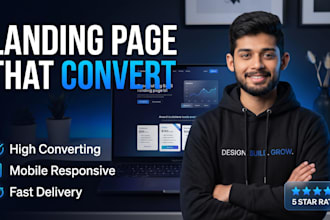 design a professional one page website or landing page