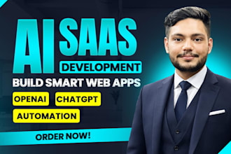 develop full stack ai saas website with openai, automation
