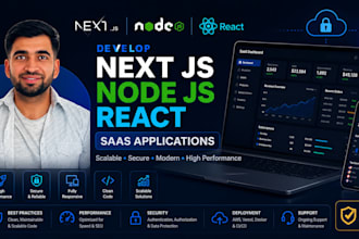 develop your next js node js react saas solutions