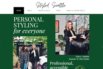design wix styling services website body luxury styling fashion styling website
