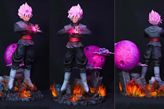 print and paint 3d anime figure miniature, warhammer stl file model resin print