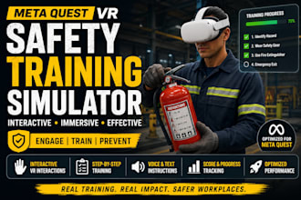 build a meta quest VR safety training simulator in unity
