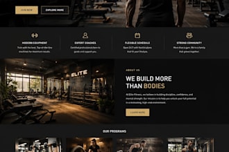 create a modern and fitness website design