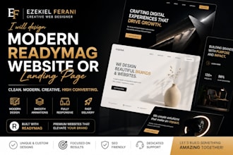 design a modern readymag website or landing page
