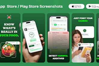 design app screenshots for app store and play store