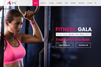 design wix local gym website fitness membership  personal trainer website