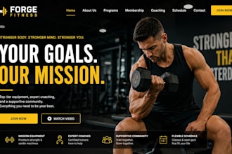 design wix local gym website fitness membership  personal trainer website