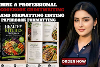 write and format a high quality cookbook for kindle KDP