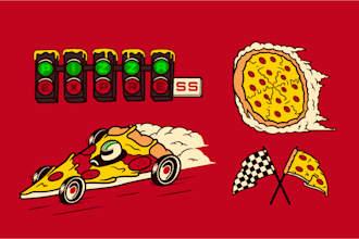 create a food mascot illustration for logo, menu, or sticker