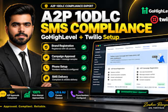 register a2p 10dlc for gohighlevel and twilio SMS compliance