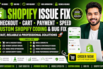 fix shopify checkout cart payment shipping custom coding liquid mobile bugs
