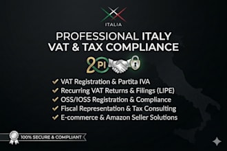 be your italian commercialista for vat registration, partita iva, and tax filing