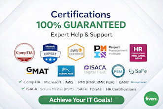 do comptia AWS microsoft pmp rmp capm scrum master safe sap psm gmat gre aphr