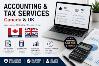 prepare canadian and UK tax returns for sole traders and small businesses