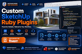 develop custom sketchup ruby plugins and workflow tools