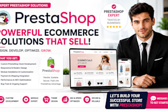 design prestashop ecommerce website  developer online store build website SEO