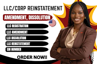 process your llc amendment, entity reinstatement, address change or dissolution