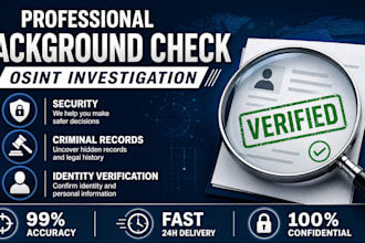 conduct a professional background check and osint investigation
