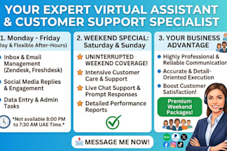 be your expert virtual assistant and customer support specialist