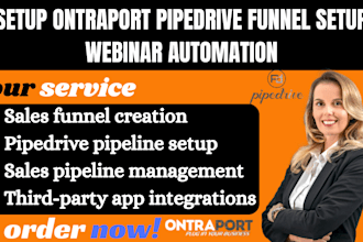 setup ontraport pipedrive funnel webinar automation coaching consultant