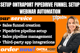 setup ontraport pipedrive funnel webinar automation coaching consultant