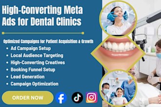 create and manage high converting meta ads for dental clinics