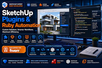 create sketchup plugins, extensions, and ruby automation scripts