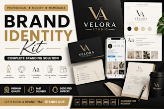 design modern logo, brand identity and branding kit in 24 hours