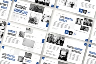 do modern powerpoint presentation, corporate presentation, business pitch deck
