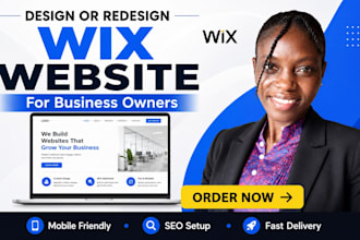design or redesign wix website business wix website and wix website development