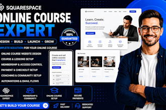 build squarespace online course website membership design squarespace website