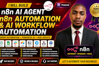 build n8n ai agent, n8n automation, n8n workflow and ai workflow automation