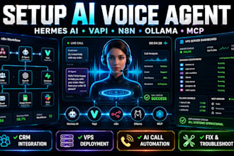 setup fix hermes ai voice agent vapi crm integration n8n mcp ollama vps server