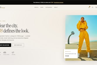 design a modern fashion catalog website for your brand