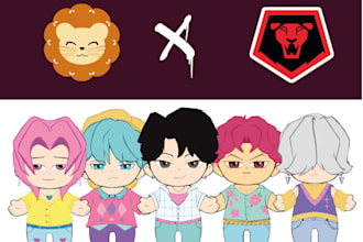your oc or fanart as a cute doll design