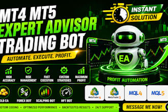 build custom expert advisor trading bot, mt4 mt5 using mql5